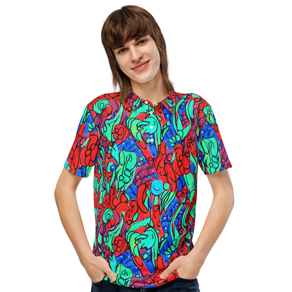 Hypercolor Habitat on Men's Slim Fit Polo Shirt — Front
