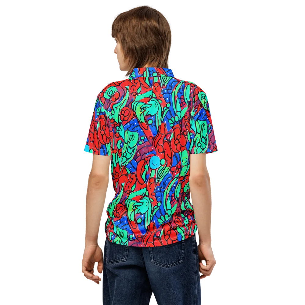 Hypercolor Habitat on Men's Slim Fit Polo Shirt — Back