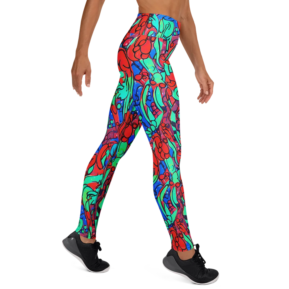 Hypercolor Habitat on Yoga Leggings — Right