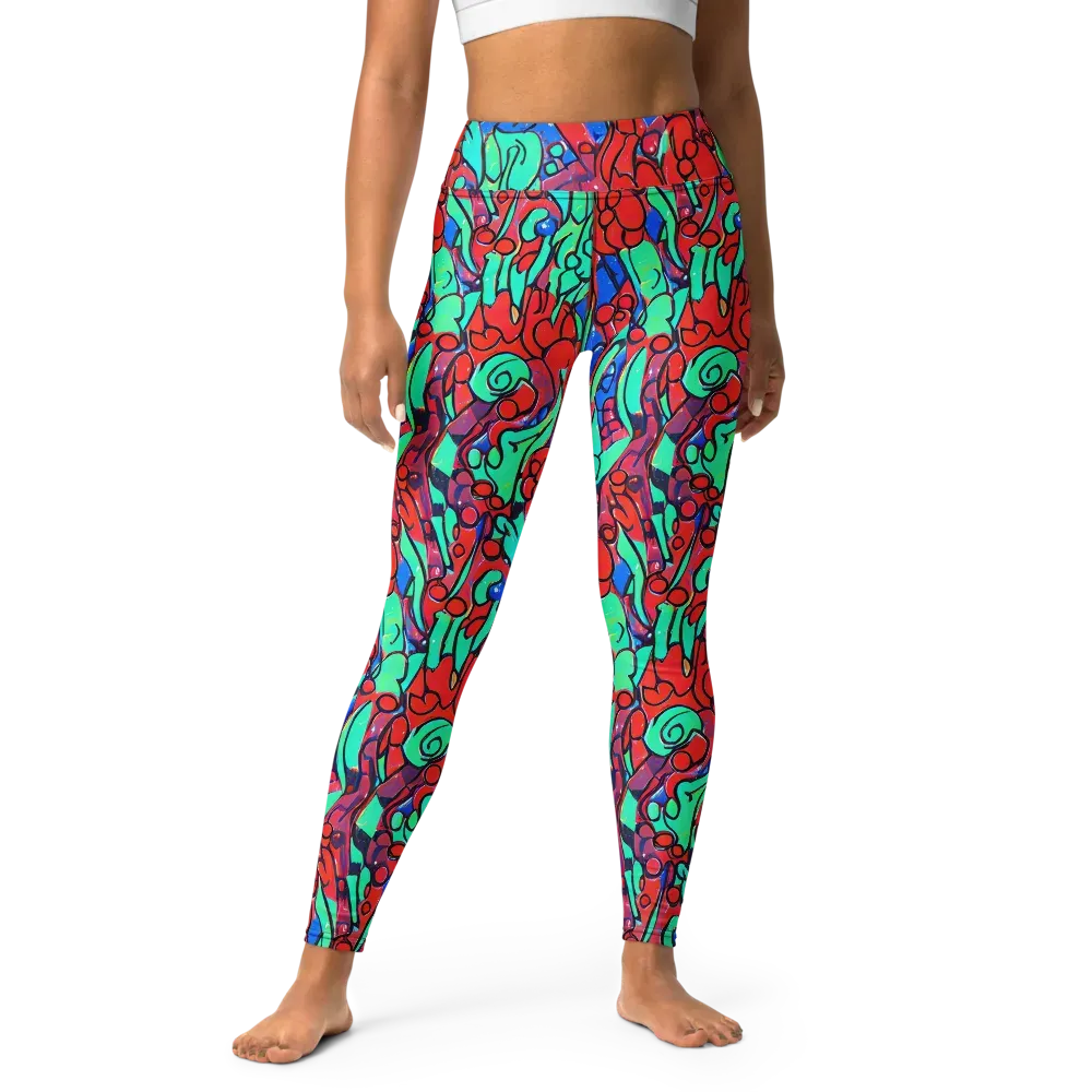 Hypercolor Habitat on Yoga Leggings — Front