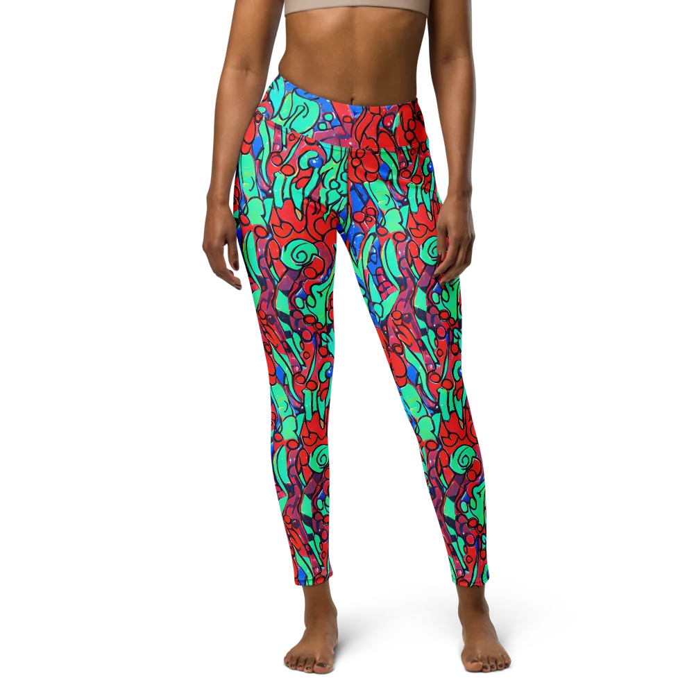 Hypercolor Habitat on Yoga Leggings — Front