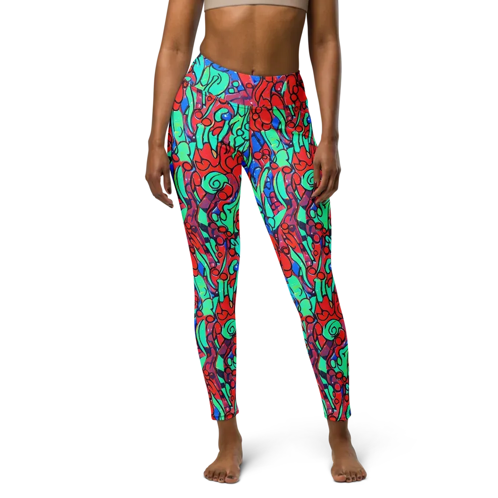 Hypercolor Habitat on Yoga Leggings — Front