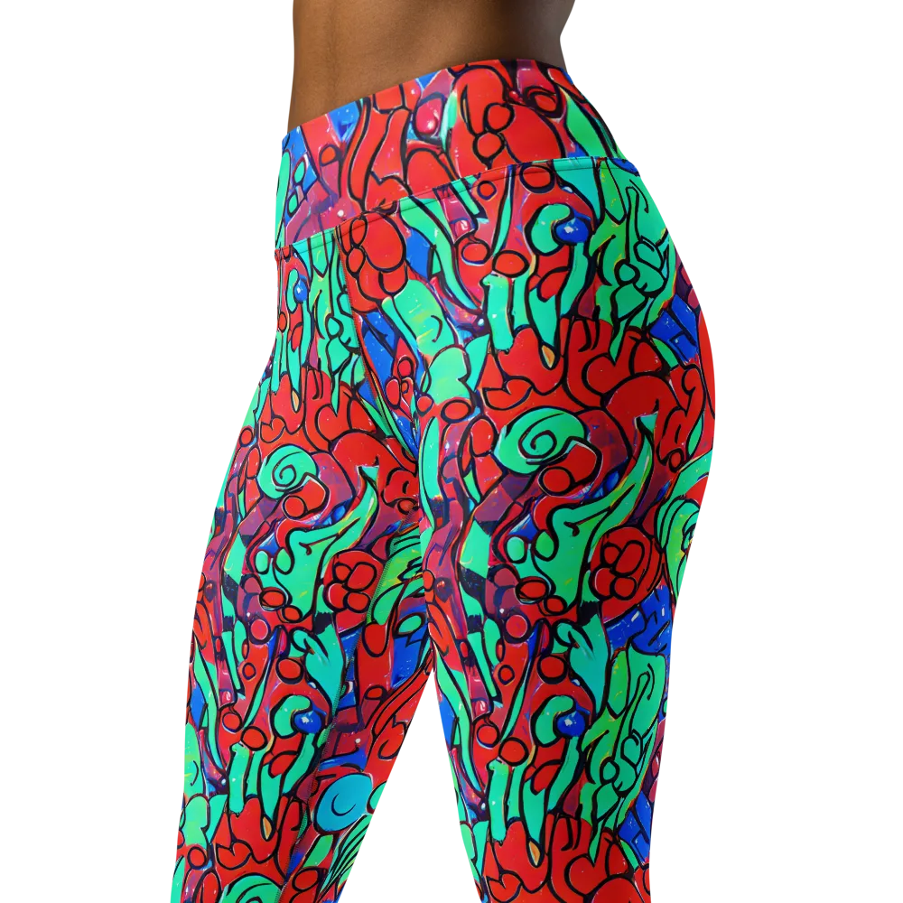 Hypercolor Habitat on Yoga Leggings — Left Front