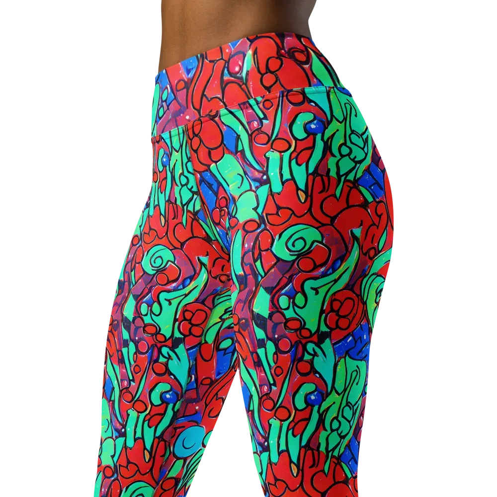 Hypercolor Habitat on Yoga Leggings — Left Front