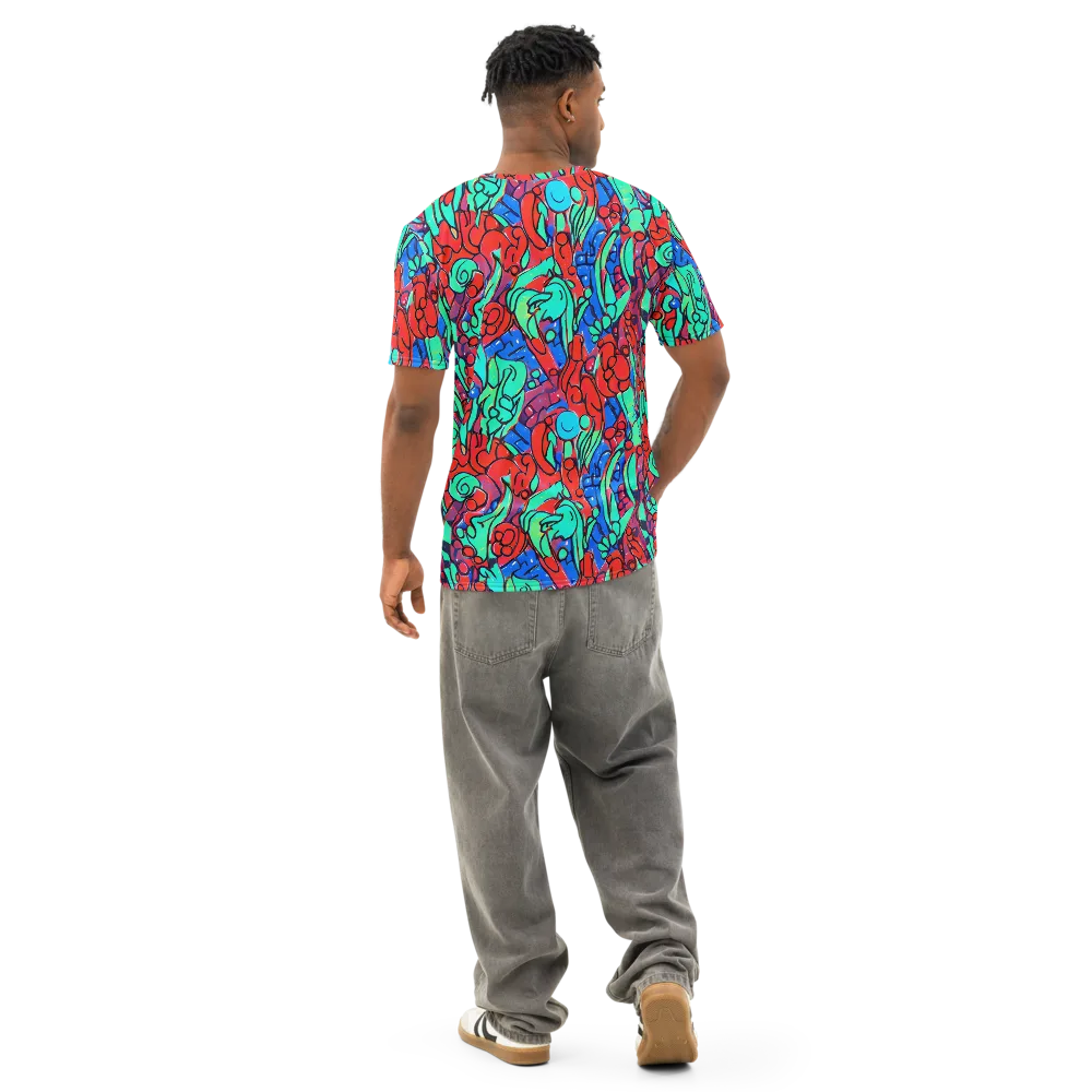 Hypercolor Habitat on Men's Cotton Crew Neck T-Shirt — Back