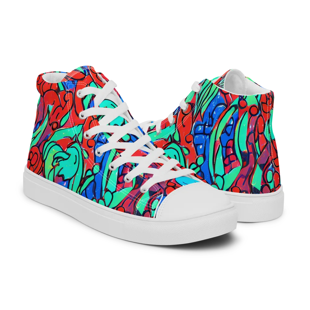 Hypercolor Habitat on Men's High Top Canvas Shoes — Right