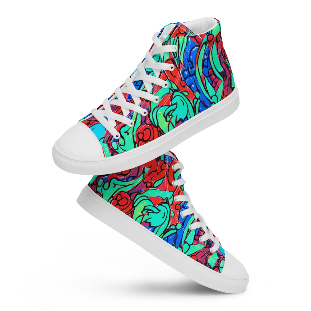 Hypercolor Habitat on Men's High Top Canvas Shoes — Front