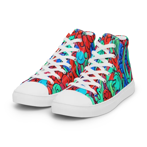 Hypercolor Habitat on a Women's High Top Canvas Shoes