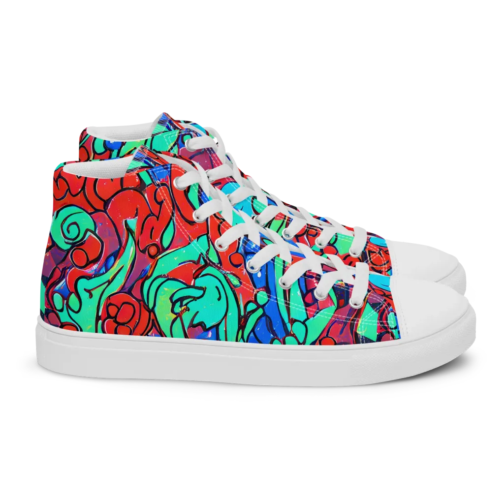 Hypercolor Habitat on Women's High Top Canvas Shoes — Right