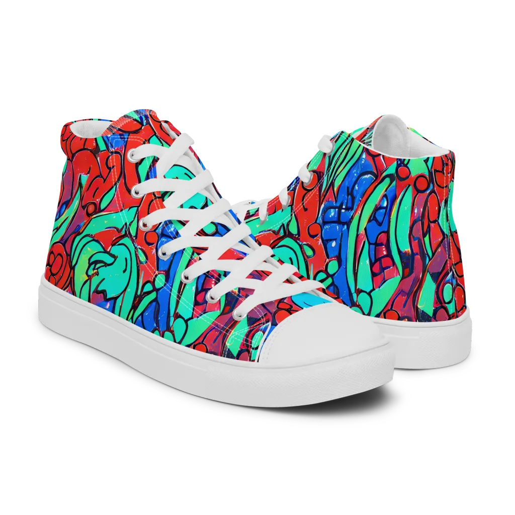 Hypercolor Habitat on Women's High Top Canvas Shoes — Right