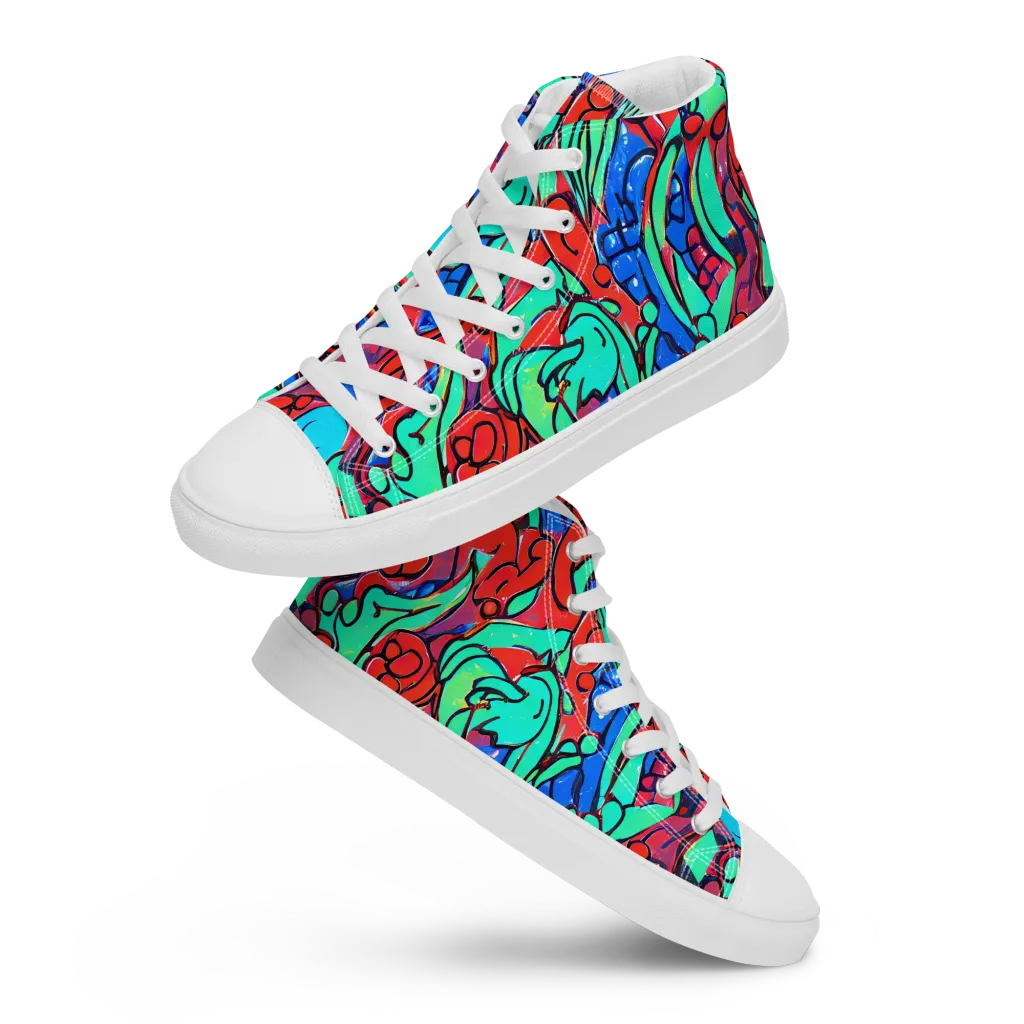 Hypercolor Habitat on Women's High Top Canvas Shoes — Front