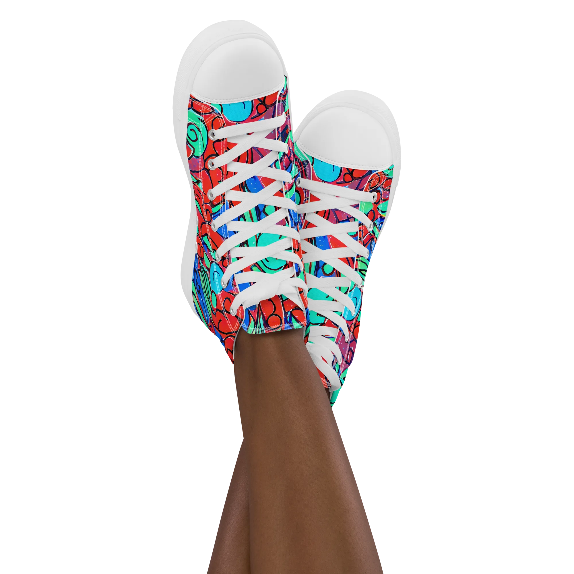 Hypercolor Habitat on Women's High Top Canvas Shoes — Front