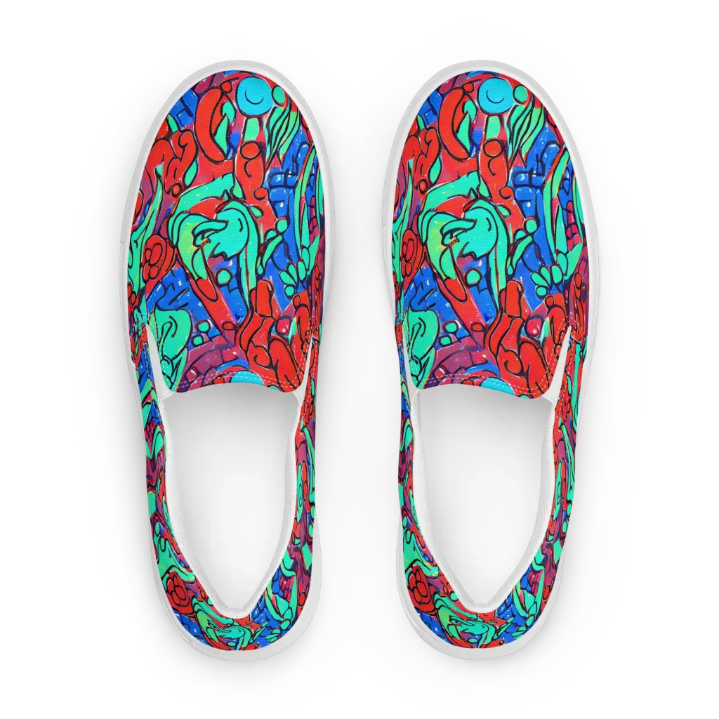 Hypercolor Habitat on Men's Slip-On Canvas Shoes — Front