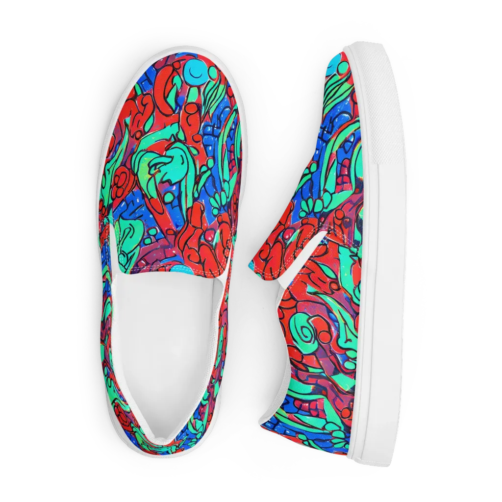 Hypercolor Habitat on Men's Slip-On Canvas Shoes — Front
