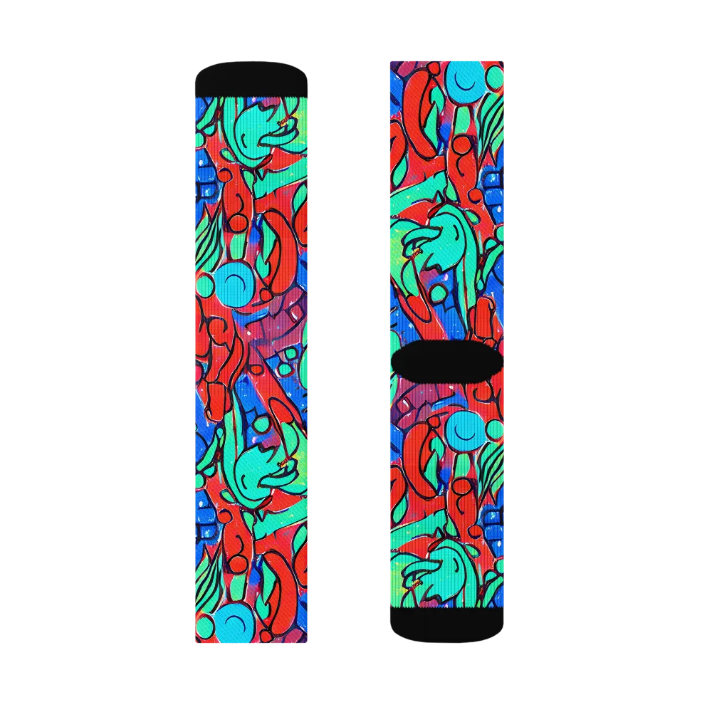 Hypercolor Habitat on Socks — Left Sock