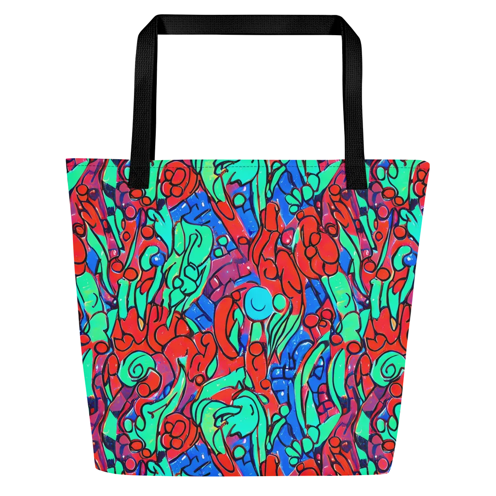 Hypercolor Habitat on Large Tote Bag W/ Pocket — Front