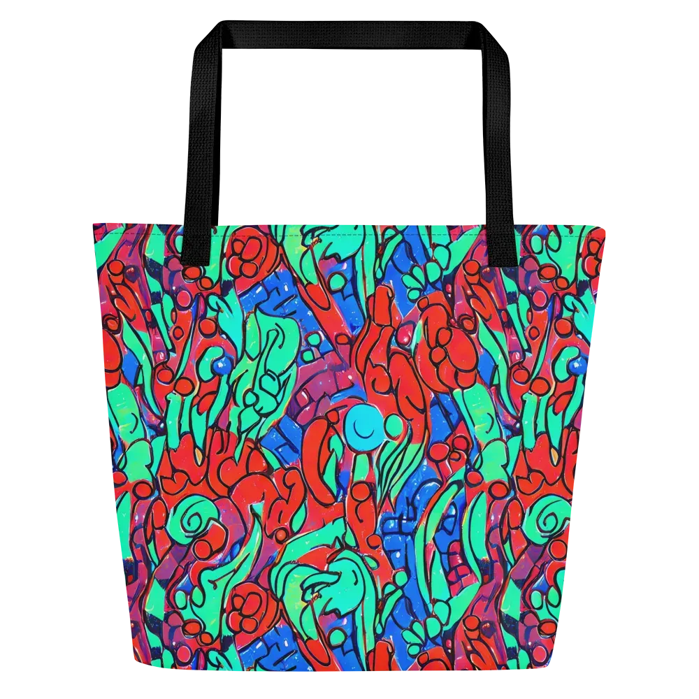 Hypercolor Habitat on Large Tote Bag W/ Pocket — Front