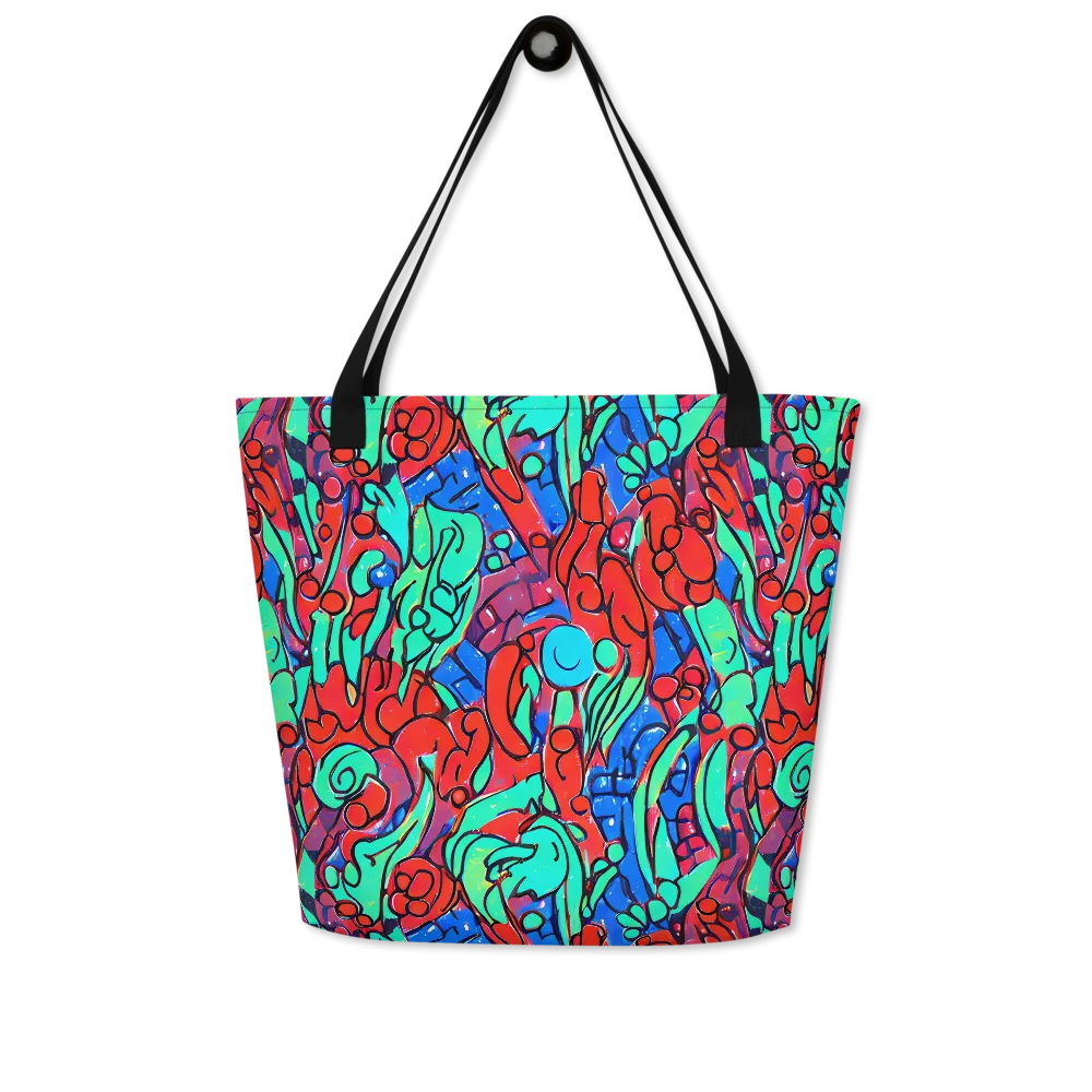 Hypercolor Habitat on Large Tote Bag W/ Pocket — Front