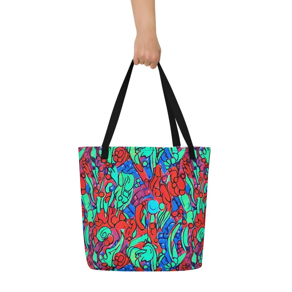 Hypercolor Habitat on Large Tote Bag W/ Pocket — Front
