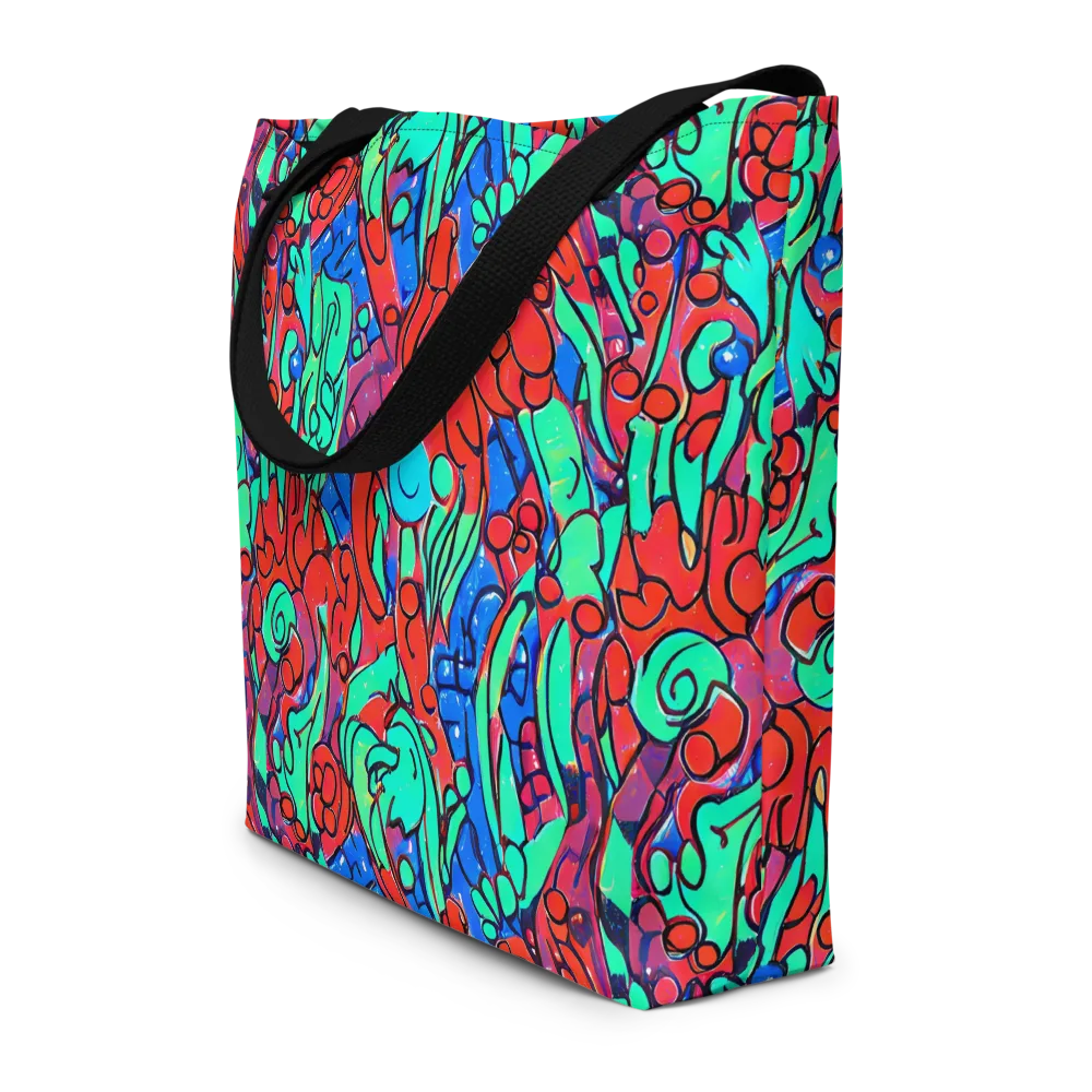 Hypercolor Habitat on Large Tote Bag W/ Pocket — Front