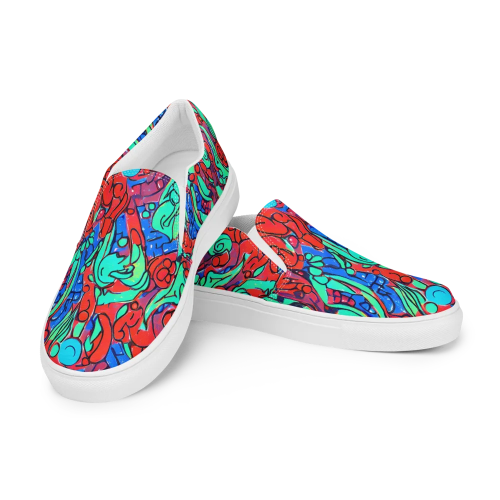 Hypercolor Habitat on Women's Slip-On Canvas Shoes — Left Front