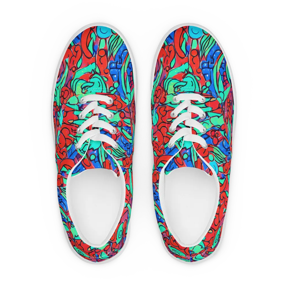 Hypercolor Habitat on Men's Lace-Up Canvas Shoes — Front