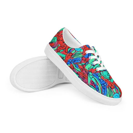 Hypercolor Habitat on a Men's Lace-Up Canvas Shoes
