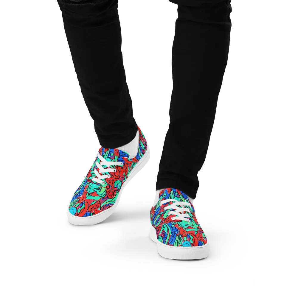 Hypercolor Habitat on Men's Lace-Up Canvas Shoes — Front