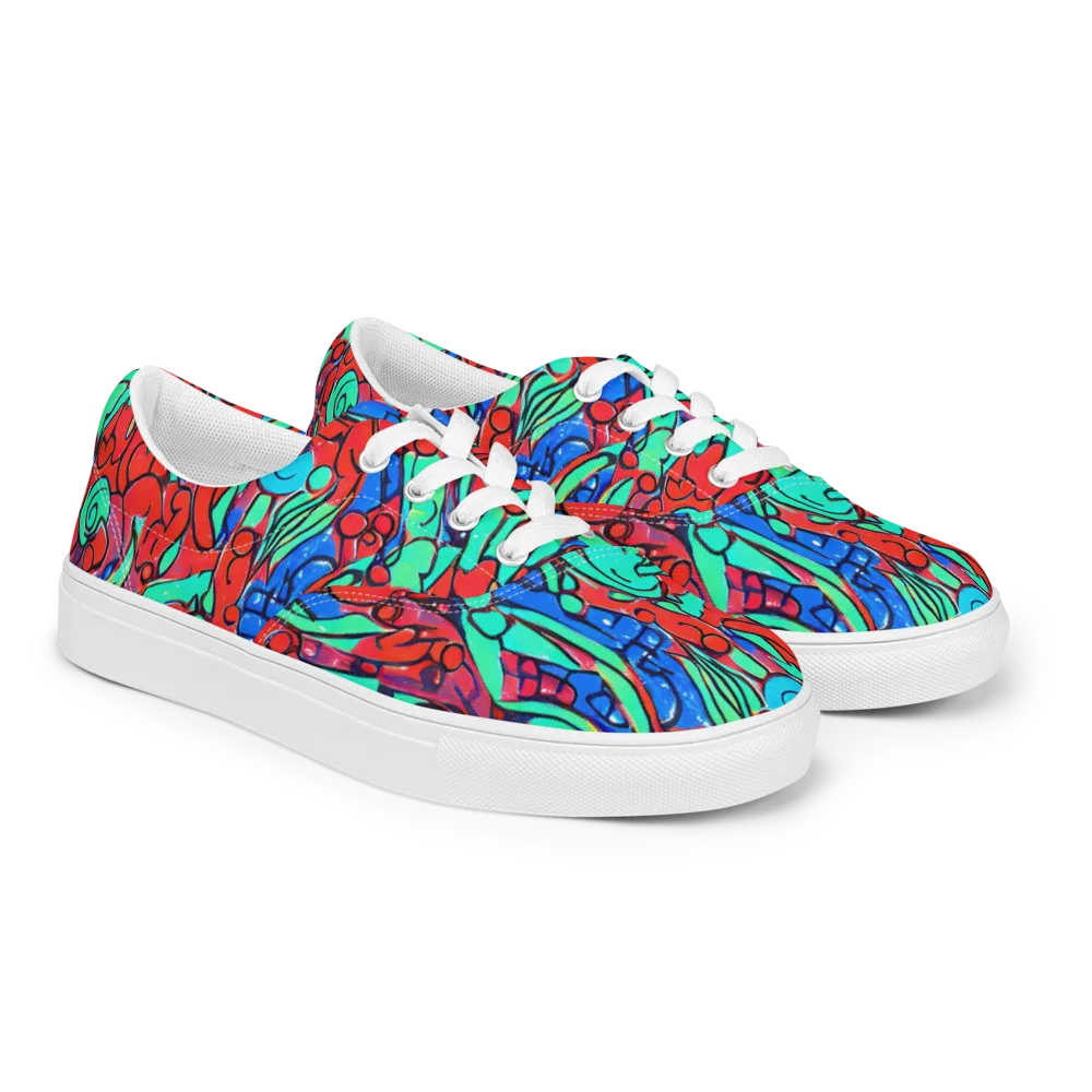 Hypercolor Habitat on Men's Lace-Up Canvas Shoes — Right Front