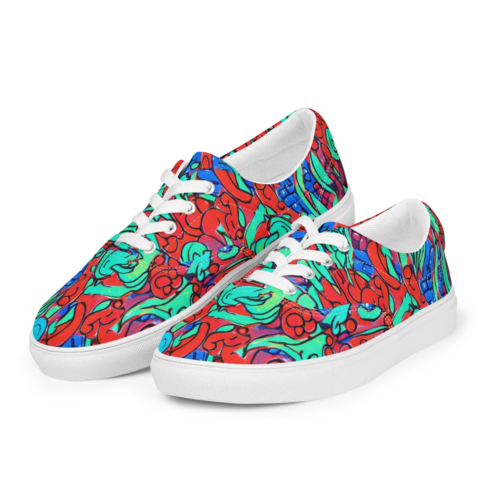 Hypercolor Habitat on Men's Lace-Up Canvas Shoes — Left Front