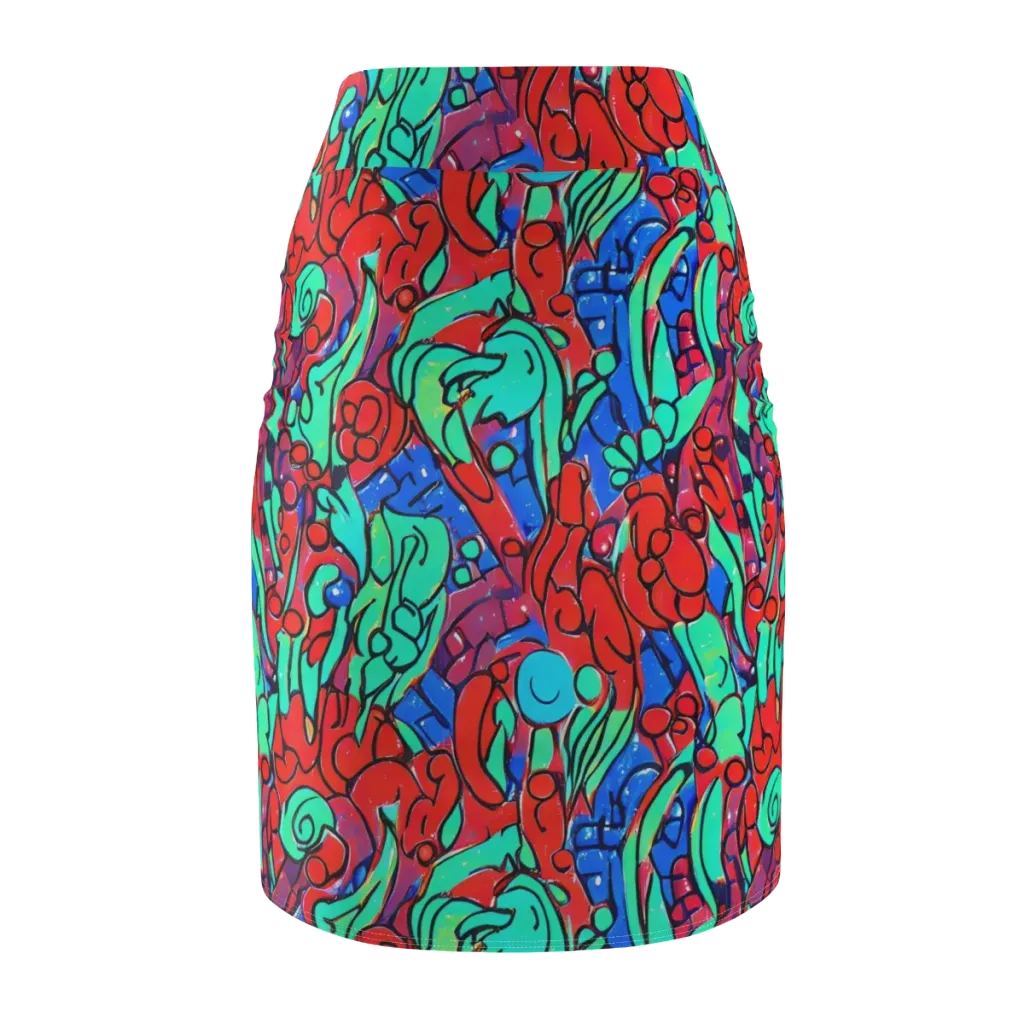 Hypercolor Habitat on Pencil Skirt — Back