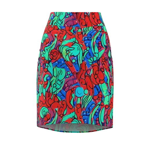 Hypercolor Habitat on a Pencil Skirt