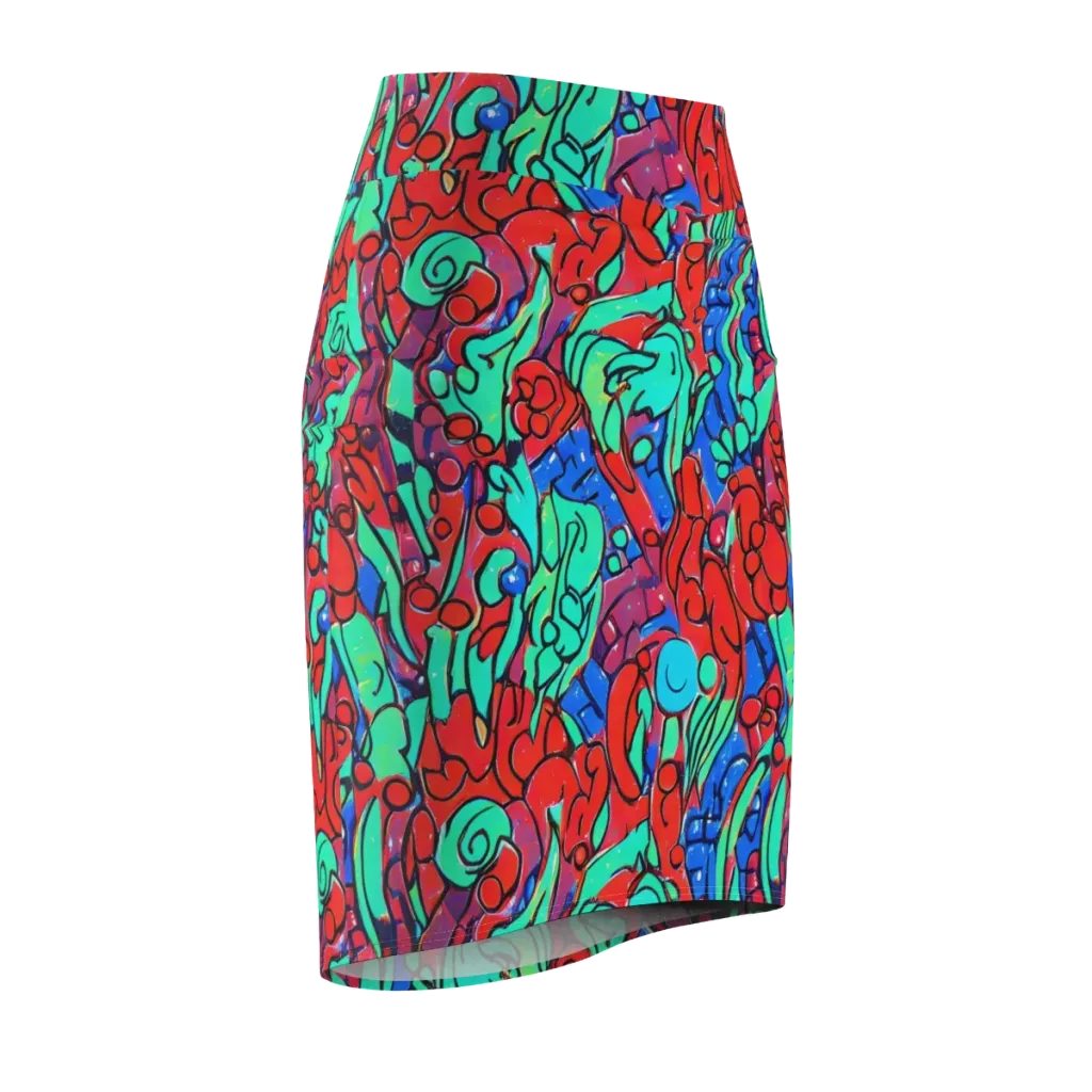 Hypercolor Habitat on Pencil Skirt — Front Side