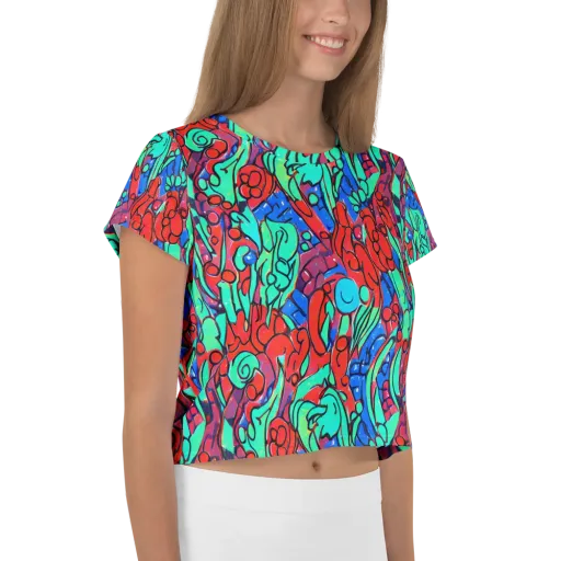 Hypercolor Habitat on a Crop Tee