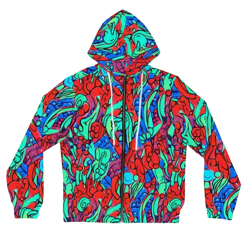 Hypercolor Habitat on a Women's Full-Zip Hoodie