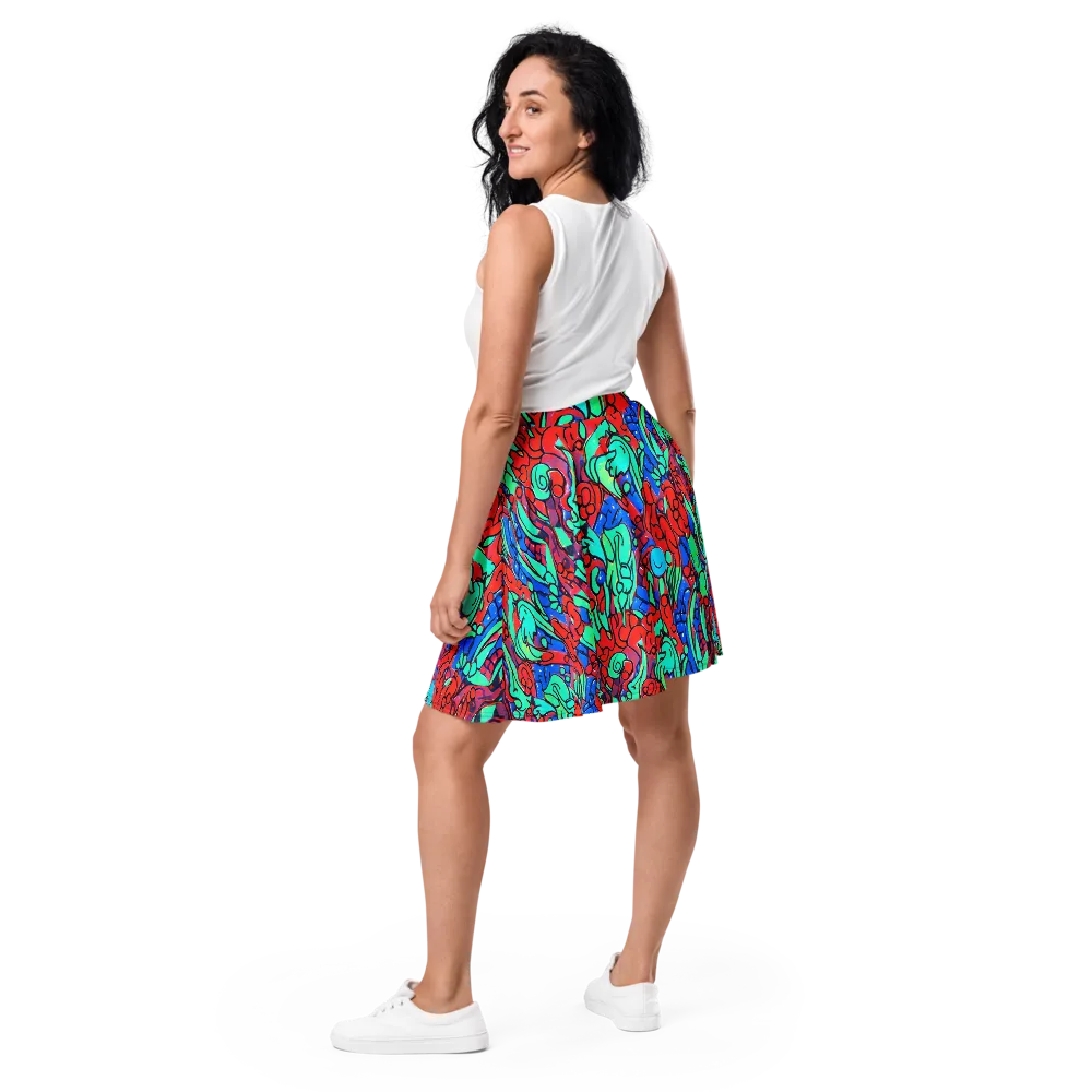 Hypercolor Habitat on Skater Skirt — Back