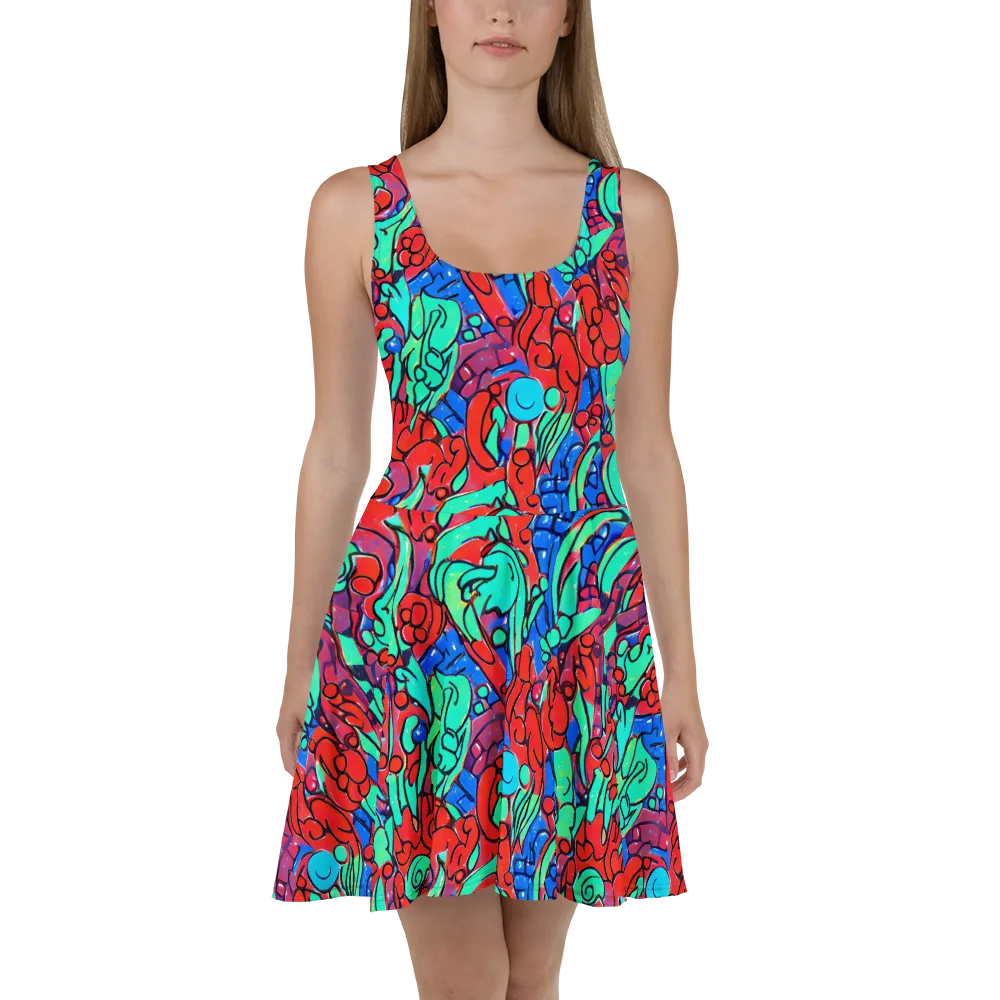 Hypercolor Habitat on Skater Dress — Front