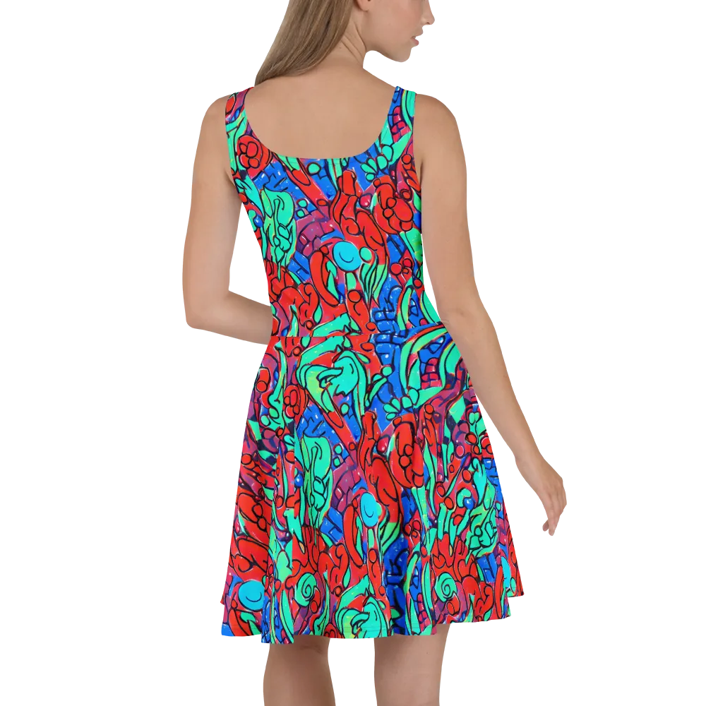Hypercolor Habitat on Skater Dress — Back