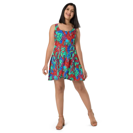 Hypercolor Habitat on a Skater Dress