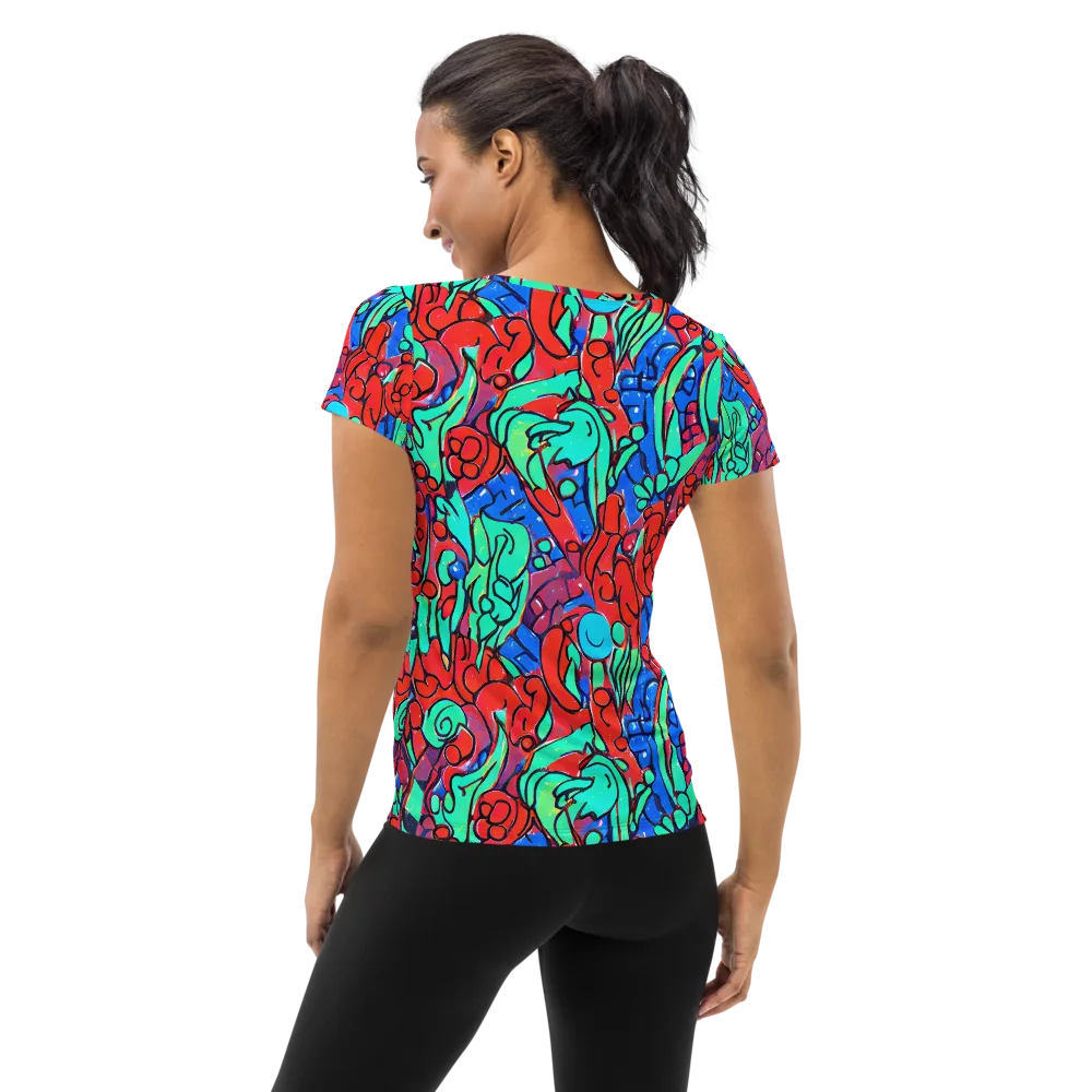 Hypercolor Habitat on Women's Athletic T-Shirt — Back