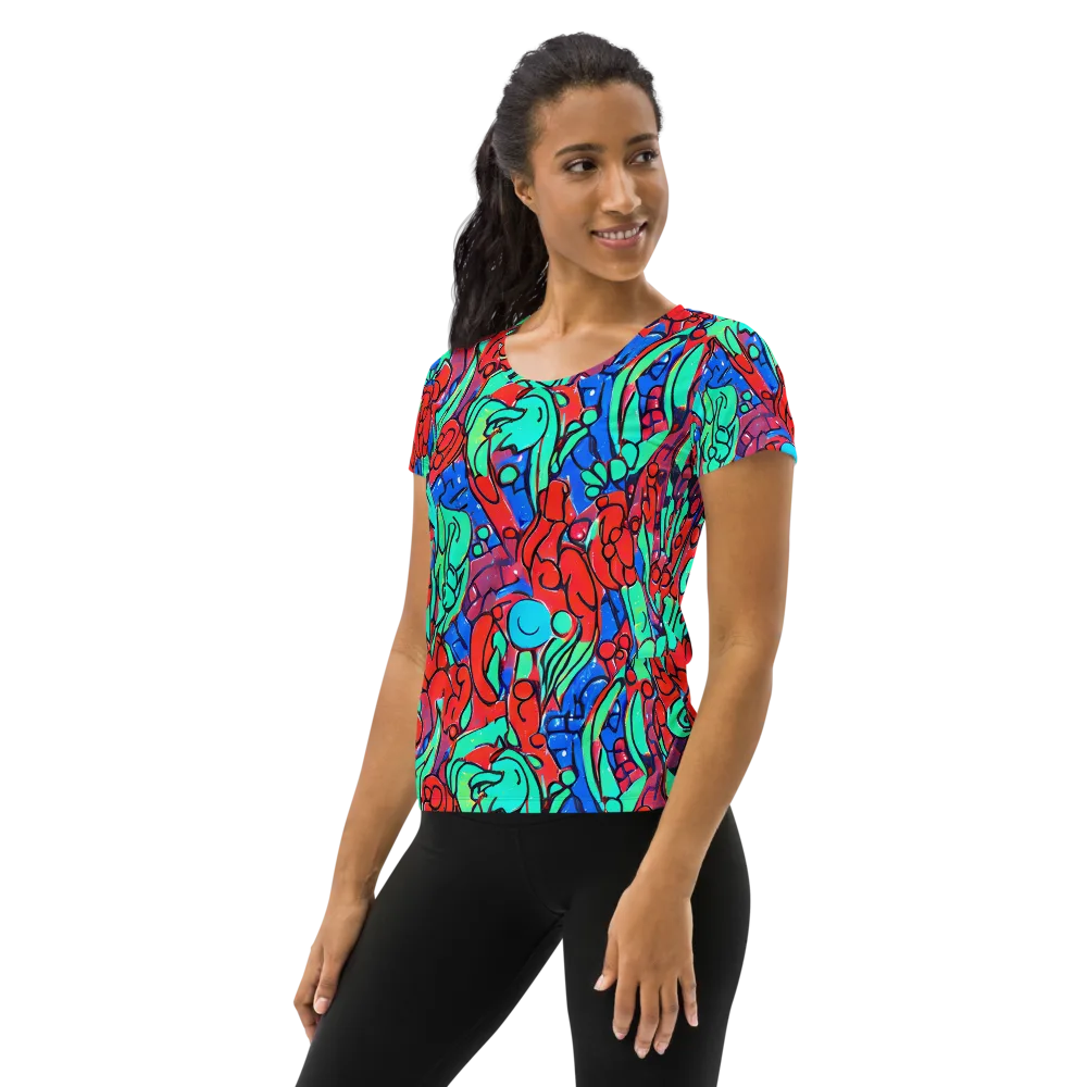 Hypercolor Habitat on Women's Athletic T-Shirt — Left