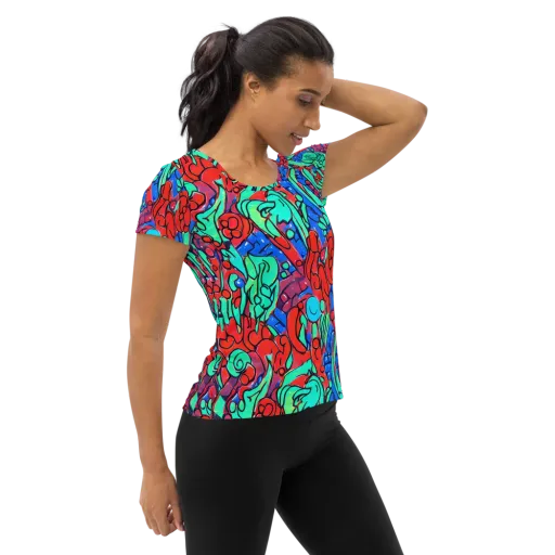 Hypercolor Habitat on a Women's Athletic T-Shirt