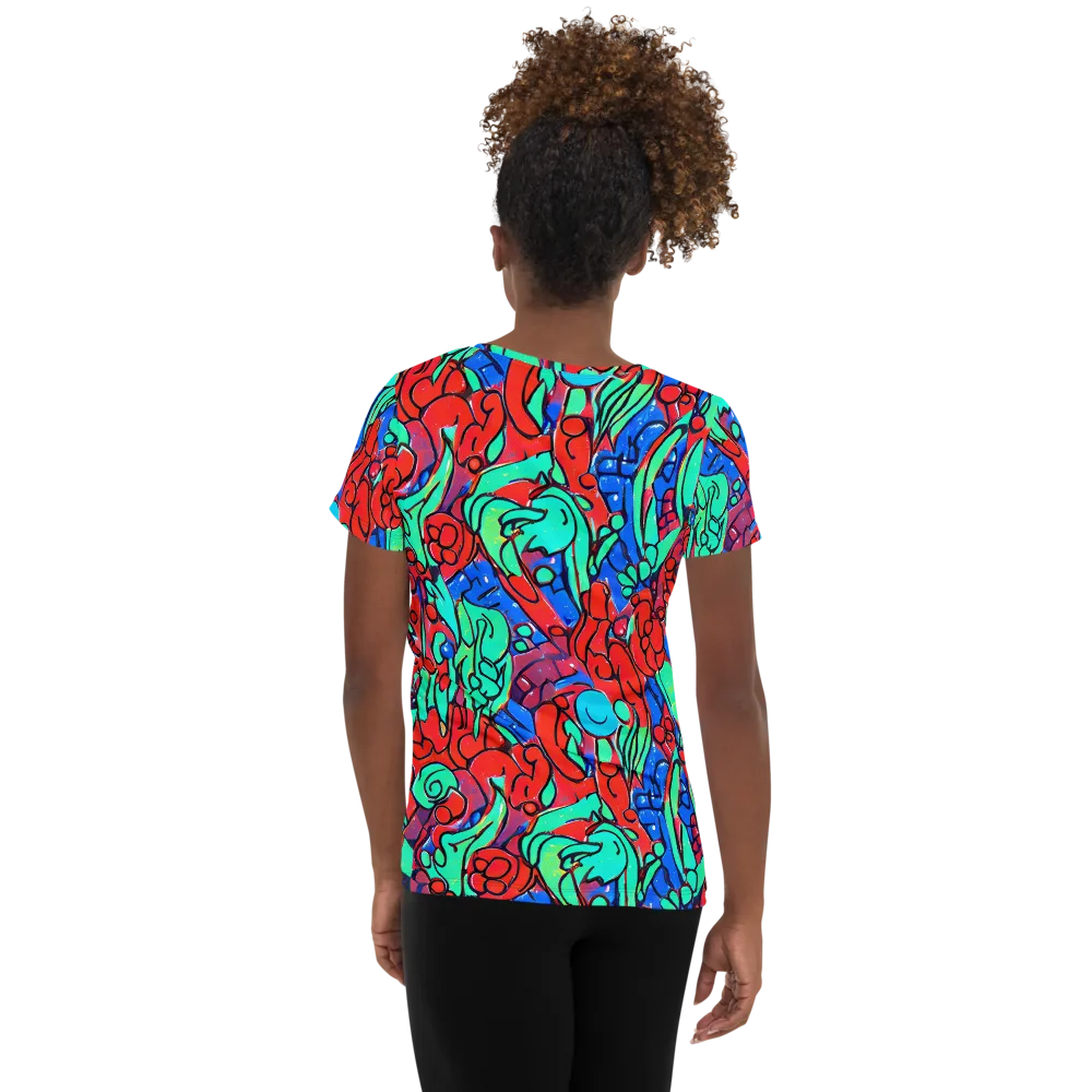 Hypercolor Habitat on Women's Athletic T-Shirt — Back