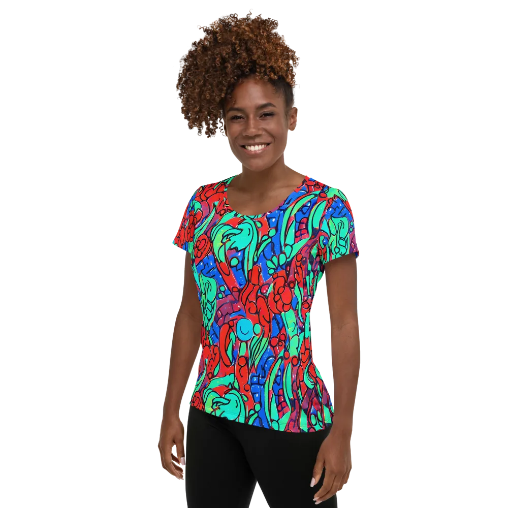 Hypercolor Habitat on Women's Athletic T-Shirt — Left
