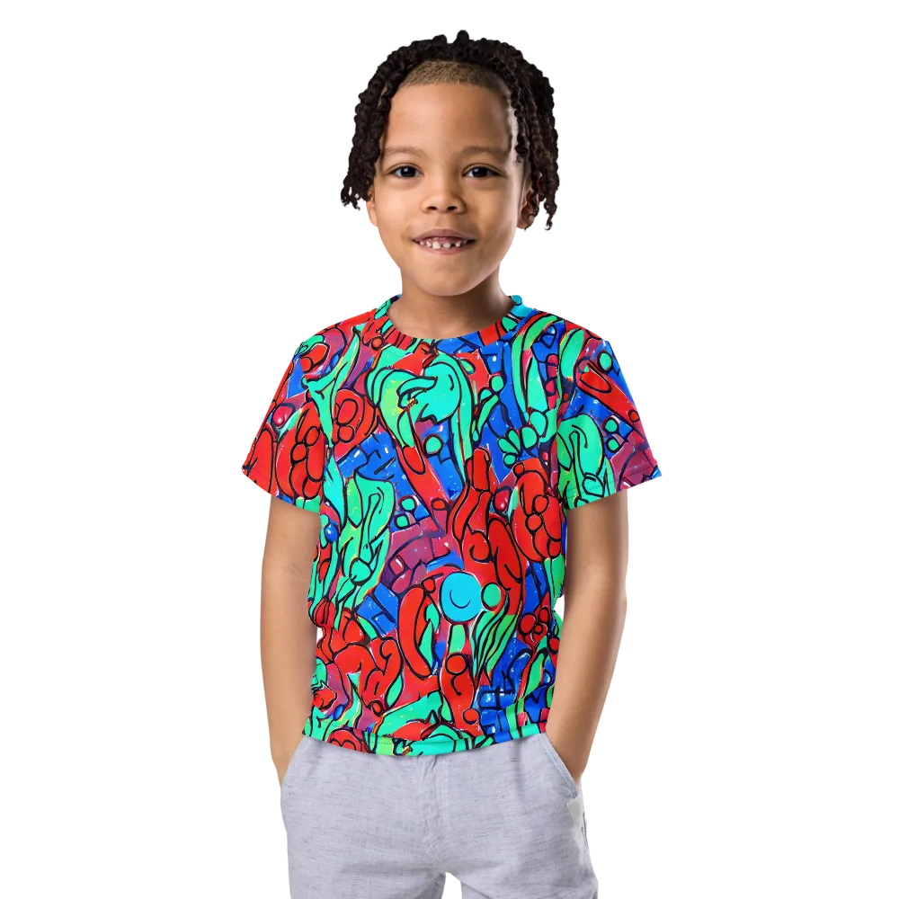 Hypercolor Habitat on Kids Crew Neck T-Shirt — Front