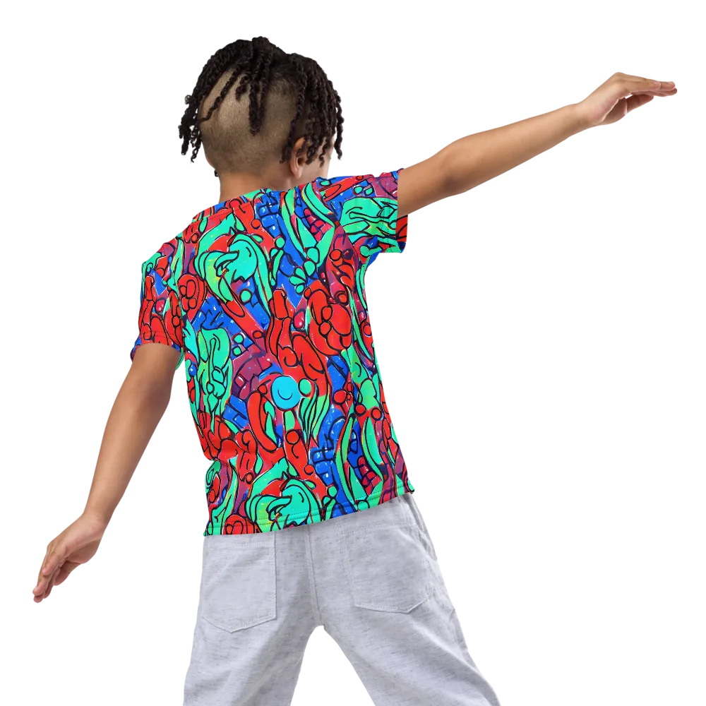 Hypercolor Habitat on Kids Crew Neck T-Shirt — Back