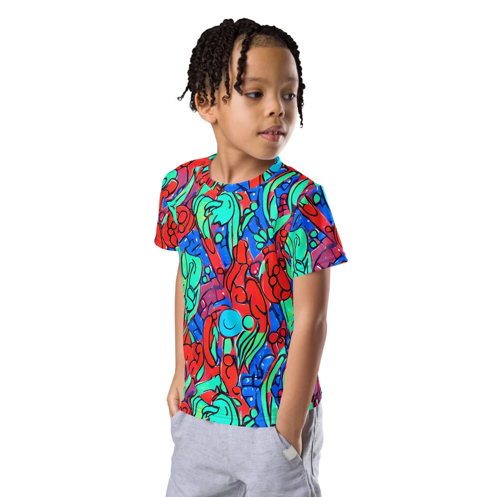 Hypercolor Habitat on Kids Crew Neck T-Shirt — Left Front