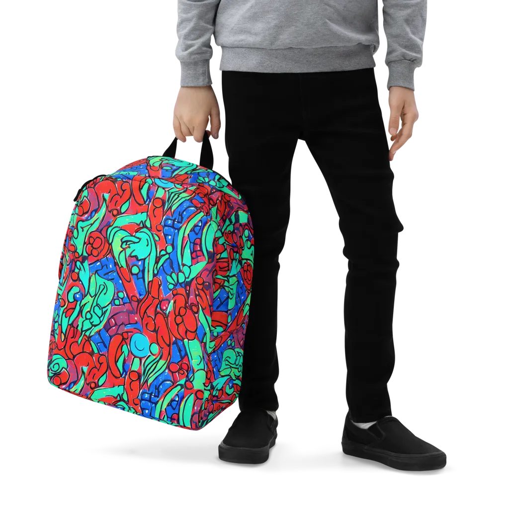 Hypercolor Habitat on Minimalist Backpack — Zoomed-in