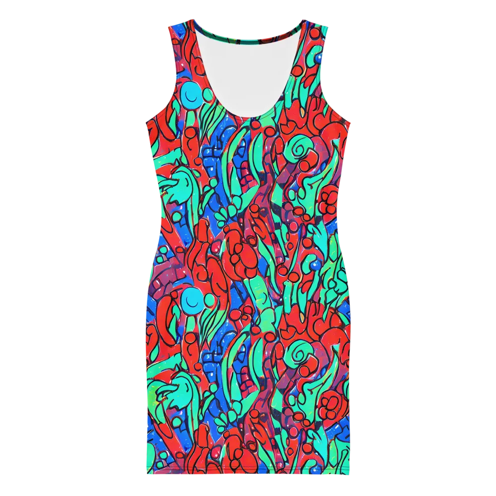 Hypercolor Habitat on Bodycon Dress — Front
