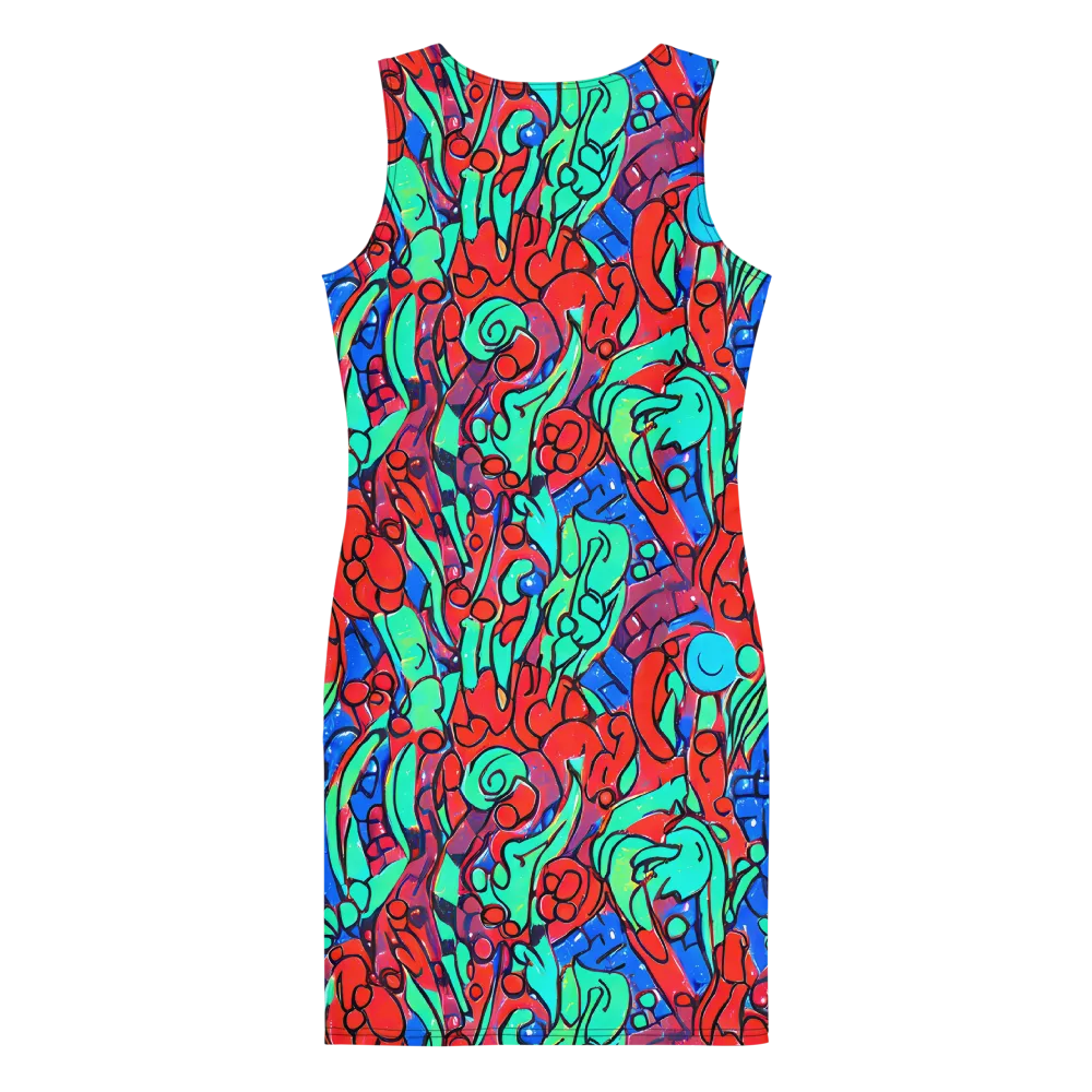 Hypercolor Habitat on Bodycon Dress — Back